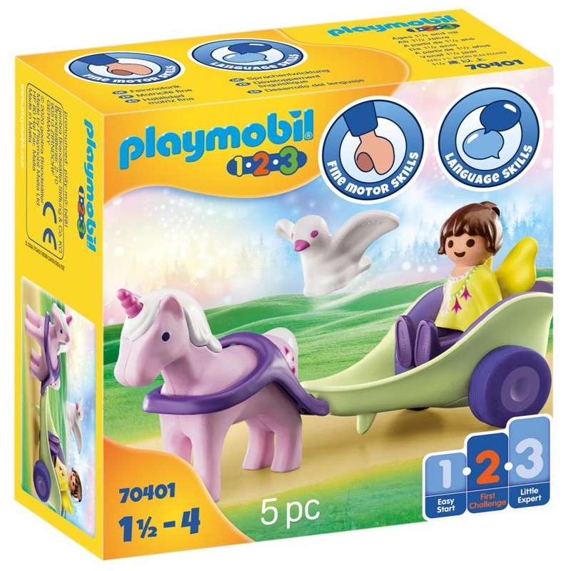 playmobil 70401 - 1.2.3 Carruaje Unicornio con Hada