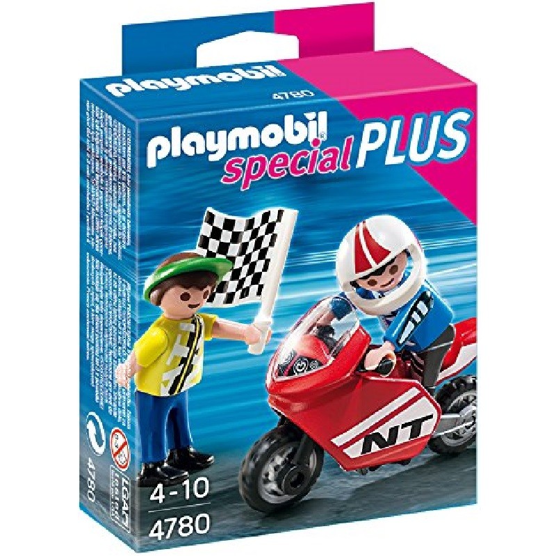 playmobil 4780 - Niños con Moto de Carreras