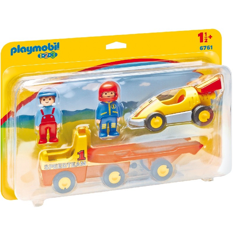 playmobil 6761 - 1.2.3 Coche de Carreras con Camión
