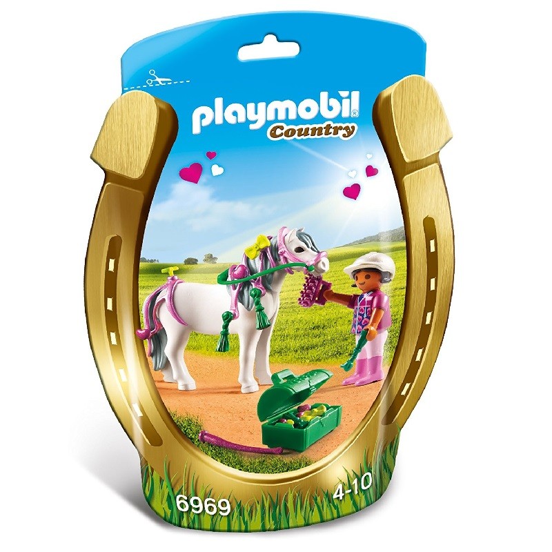 playmobil 6969 - Jinete con Poni Corazón
