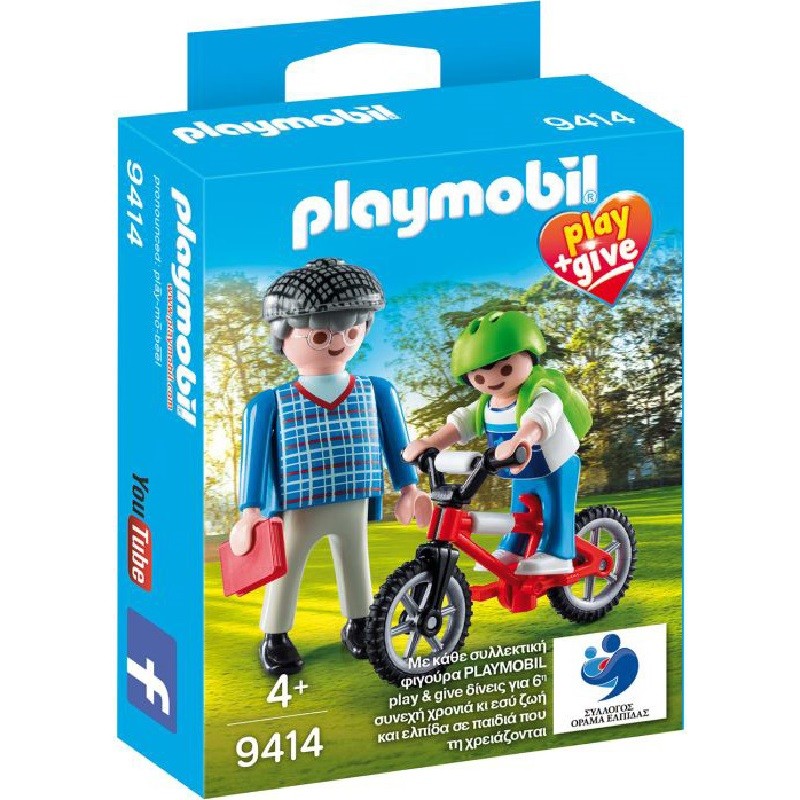 playmobil 9414 - Abuelo con nieto play and give