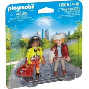 Playmobil 71506 Duo Pack Paramédico con paciente
