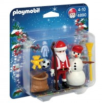 ver 394 - Papá Noel y muñeco de nieve