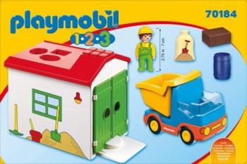 playmobil 70184 - 1.2.3 Camión con Garaje