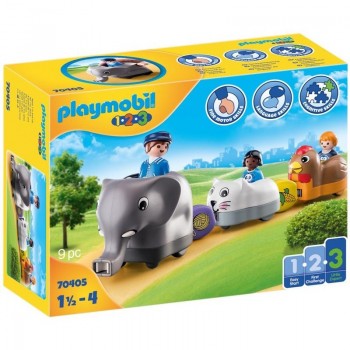 Playmobil 70405 1.2.3 Mi tren de Animales