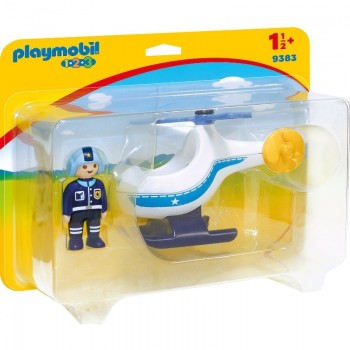 Playmobil 9383 1.2.3 Helicóptero de Policía
