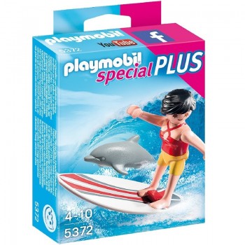 Playmobil 5372 Surfista con Tabla de Surf y Delfín