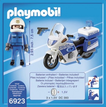 playmobil 6923 - Moto de Policía con luces Led