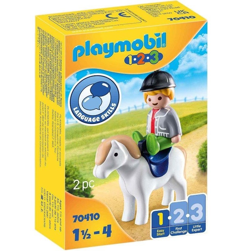 playmobil 70410 - 1.2.3 Niño con Poni