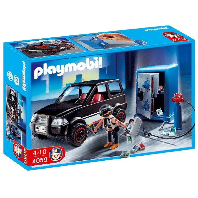 playmobil 4059 - Ladron de caja fuerte con coche