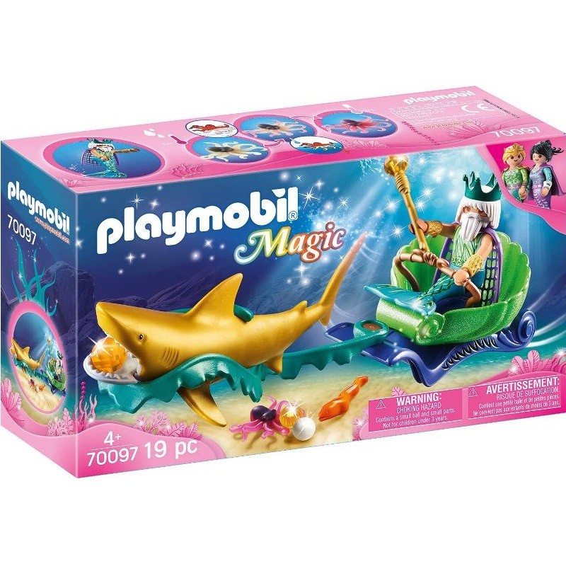 playmobil 70097 - Rey del Mar con Carro de Tiburón