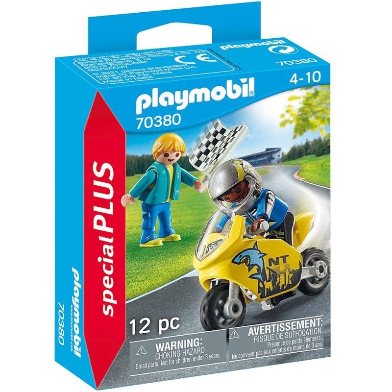 playmobil 70380 - Chicos con Moto de Carreras