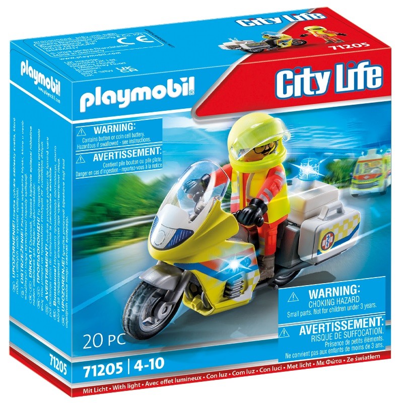 playmobil 71205 - Moto de Emergencias con luz intermitente