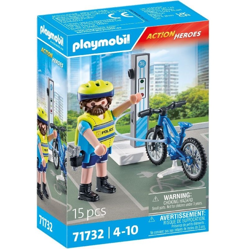 playmobil 71732 - Patrulla en bicicleta