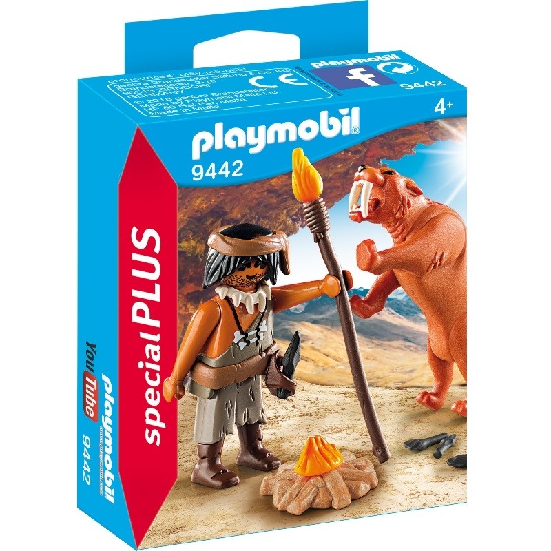 playmobil 9442 - Neandertal con Tigre Dientes de Sable