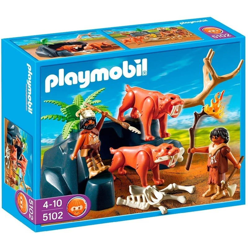 playmobil 5102 - Tigres dientes de sable con cazadores