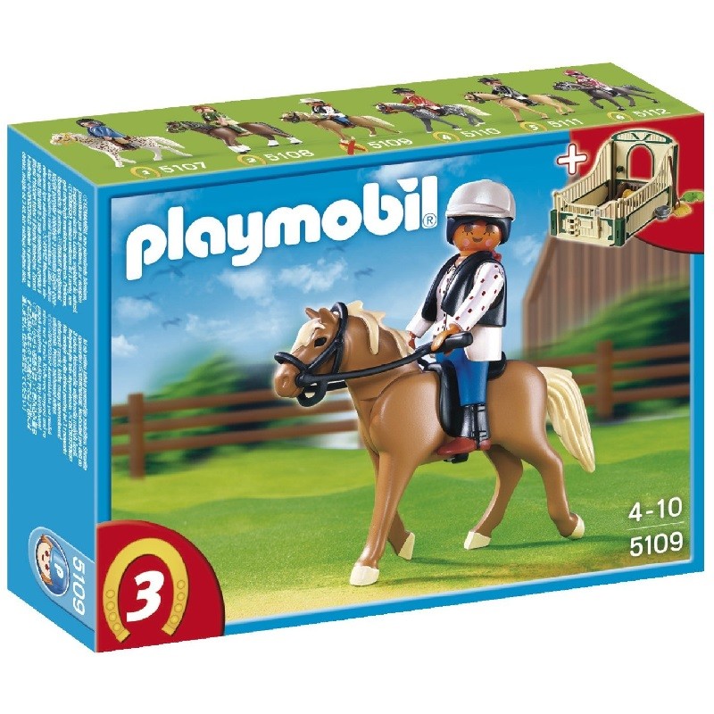 playmobil 5109 - Haflinger con Establo Verde y Beis