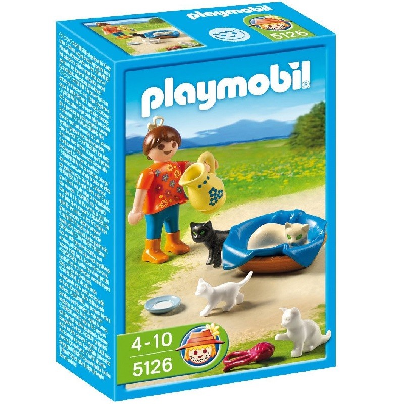 playmobil 5126 - Familia de Gatos con Niña