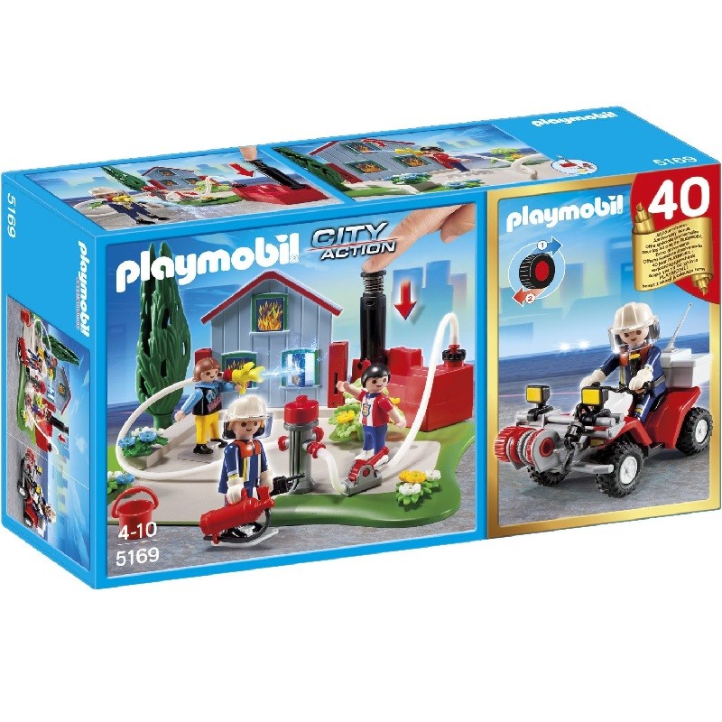 playmobil 5169 - Compact Set 40 Aniversario Bomberos y Quad