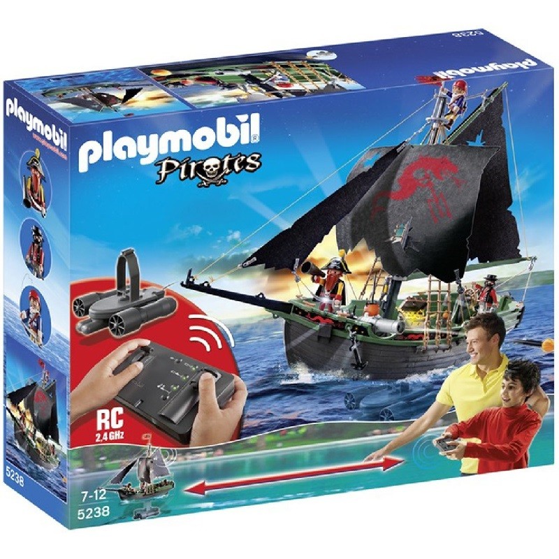 playmobil 5238 - Barco Pirata con Motor submarino RC