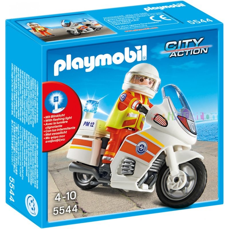 playmobil 5544 - Moto de Emergencias Con Luz
