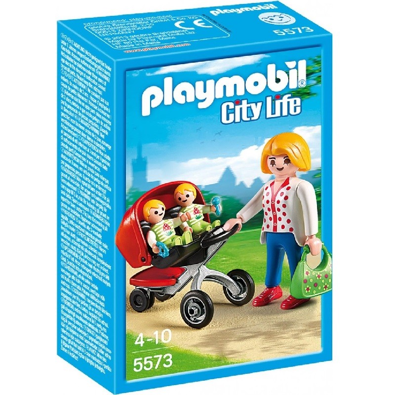 playmobil 5573 - Mamá con carrito de gemelos