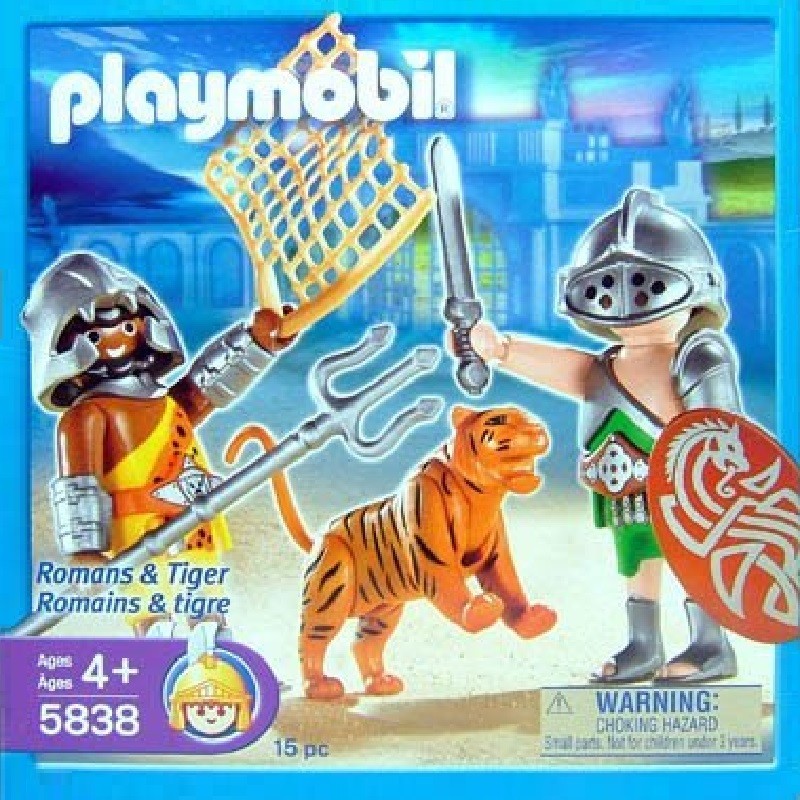 playmobil 5838 - Gladiadores romanos y tigre