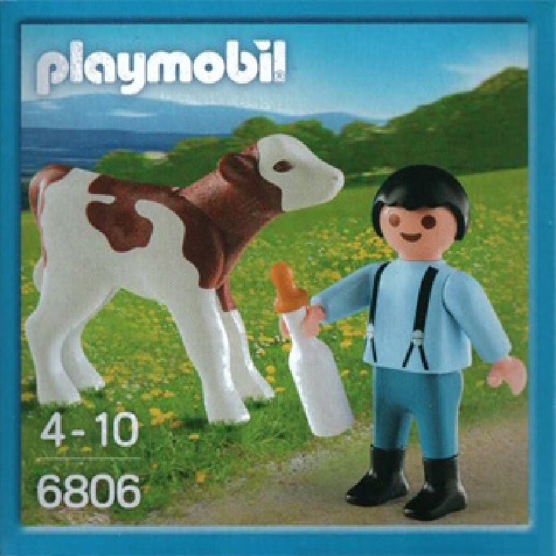 playmobil 6806 - Niño con ternero y biberón
