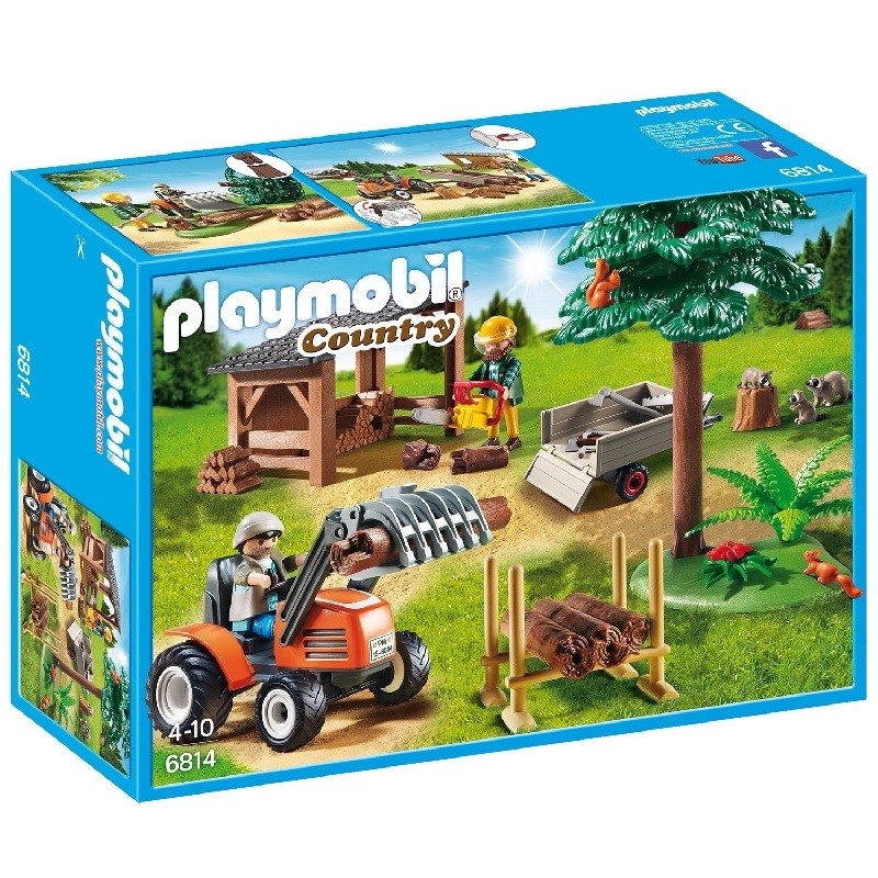 playmobil 6814 - Leñadores con tractor