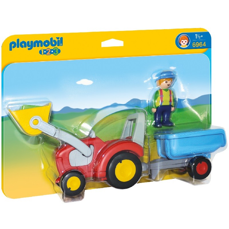 playmobil 6964 - 1.2.3 Tractor con Remolque