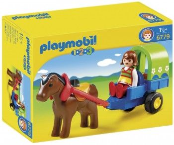 Playmobil 6779 1.2.3 Carrito con Poni