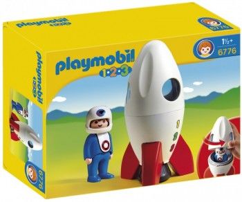 Playmobil 6776 1.2.3 Cohete y Astronauta