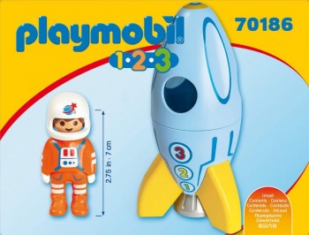 playmobil 70186 - 1.2.3 Astronauta con Cohete