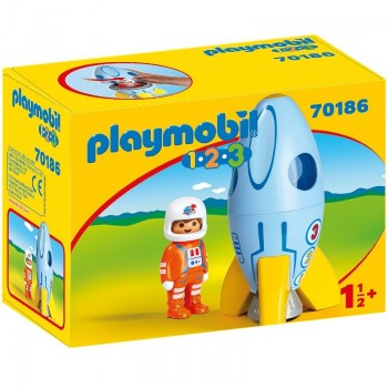 Playmobil 70186 1.2.3 Astronauta con Cohete