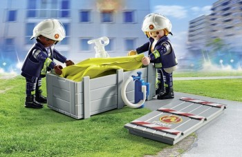 playmobil 71465 - Bomberos con colchoneta