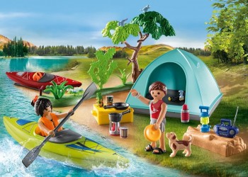 playmobil 71425 - Camping con hoguera