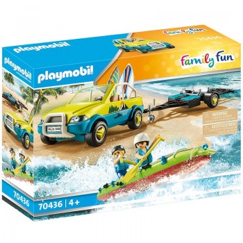 ver 2821 - Coche de Playa con Canoa