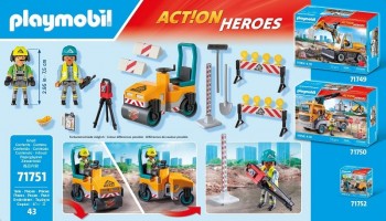 playmobil 71751 - Construcción de carreteras (Rodillo compactador)