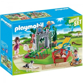 Playmobil 70010 SuperSet Familia en el Jardín