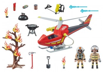 playmobil 71195 - Helicóptero de Bomberos