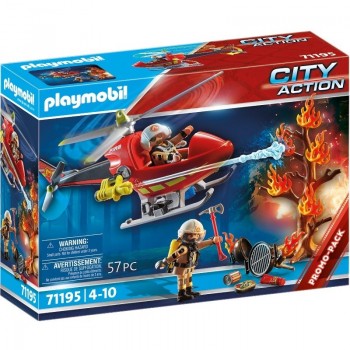 Playmobil 71195 Helicóptero de Bomberos