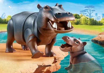 playmobil 70354 - Hipopótamo con bebé