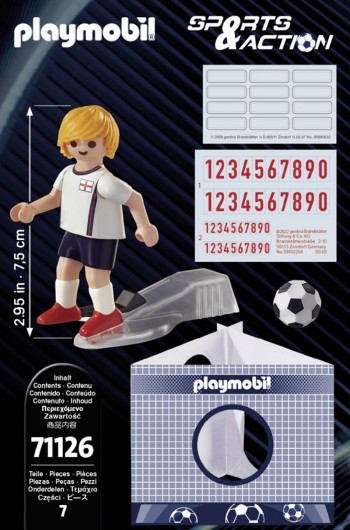 playmobil 71126 - Jugador de Fútbol - Inglaterra