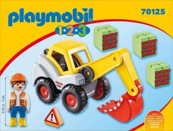 playmobil 70125 - 1.2.3 Pala Excavadora