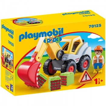 Playmobil 70125 1.2.3 Pala Excavadora