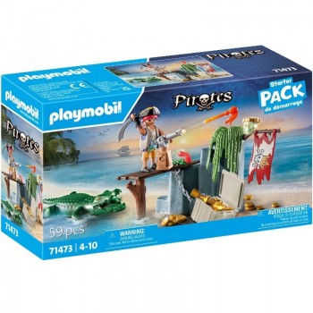Playmobil 71473 Starter Pack Pirata con caimán