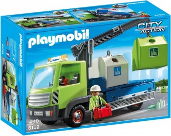 ver 996 - Camión de Reciclaje con Contenedores de Vidrio