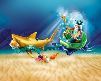 playmobil 70097 - Rey del Mar con Carro de Tiburón