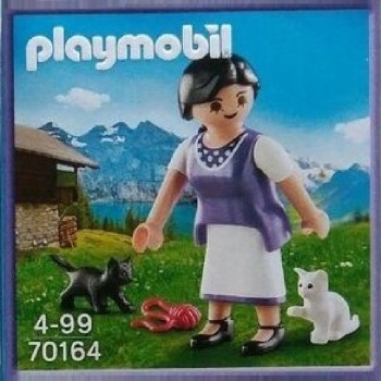 Playmobil 70164 Milka Mujer con gatos