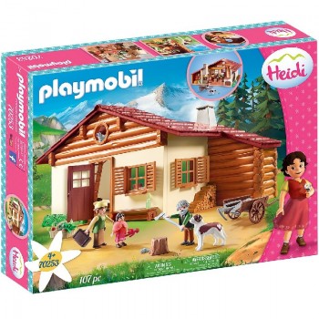 playmobil 70253 - Heidi y abuelo en la cabaña alpina